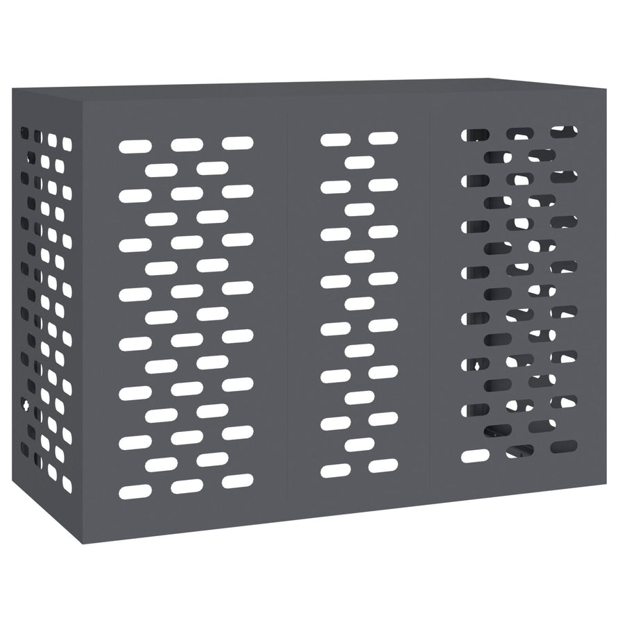 Airconditioner Cover Staal Anthraciet 110 x 50 x 80 cm