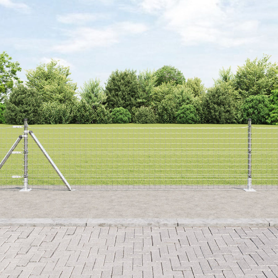 Fence Posts Set Van 26 3.2 X 3.2 X Gegalvaniseerd Staal 70 cm 26x betonpost