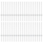 Fence post 44 pcs Silver 100 cm Steel