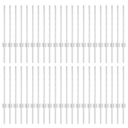 Hekpalen 44 st U-Channel Zilver 100 cm Staal
