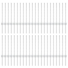 Hekpalen 44 st U-Channel Zilver 100 cm Staal