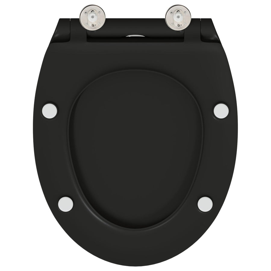 Quick Release Toiletseat Met Soft Close Duroplast Zwart
