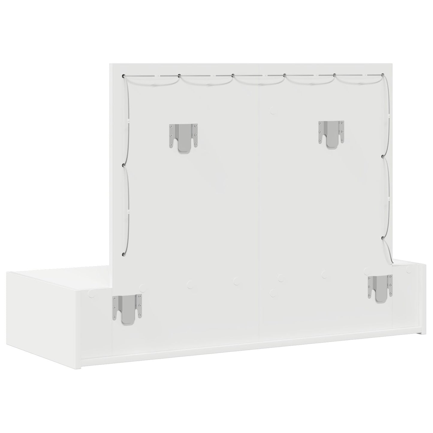 Wandhangende Kaptafel Lichten 100 x 40 x 70 cm Wit met LED