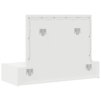 Wandhangende Kaptafel Lichten 100 x 40 x 70 cm Wit met LED