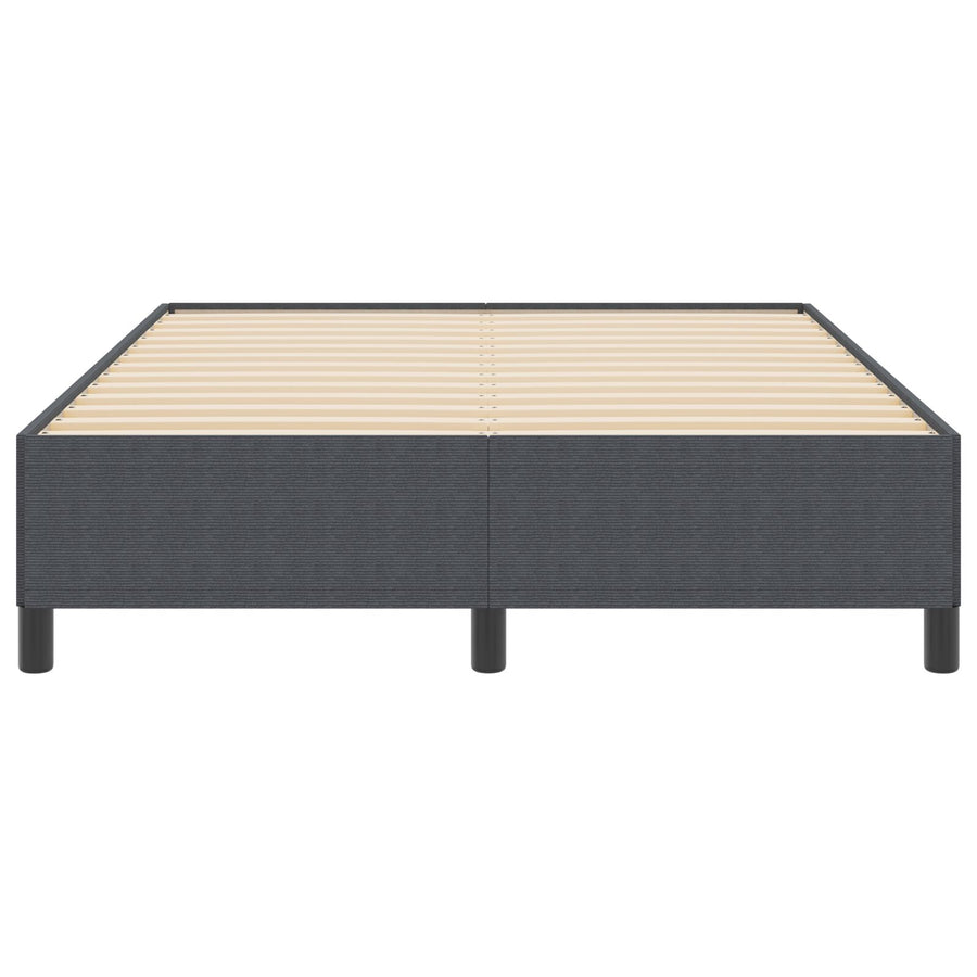 Bed Frame Corduroy Stof Donkergrijs 140 x 200 cm