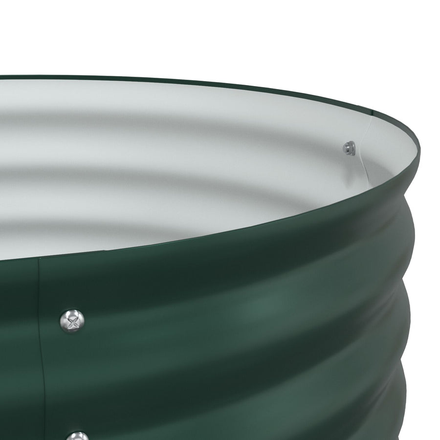 Tuin Verhoogd Bed Gegalvaniseerd Staal 400 x 80 x 81 cm Groen