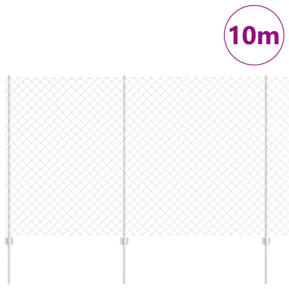 Kettinghek Met 20 U-Paaltjes Zilver 1,6X10 M Staal