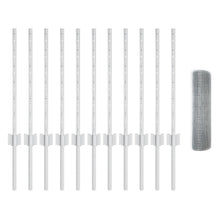 Gelaste Draadhek Met 5 U-Palen Zilver 0.6X25 M Staal