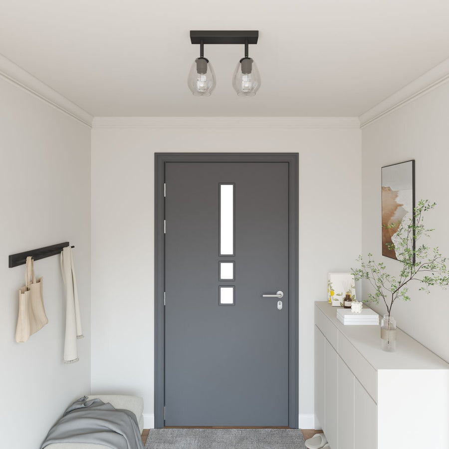 Plafondlamp Met Verstelbare Glazen Kap 2