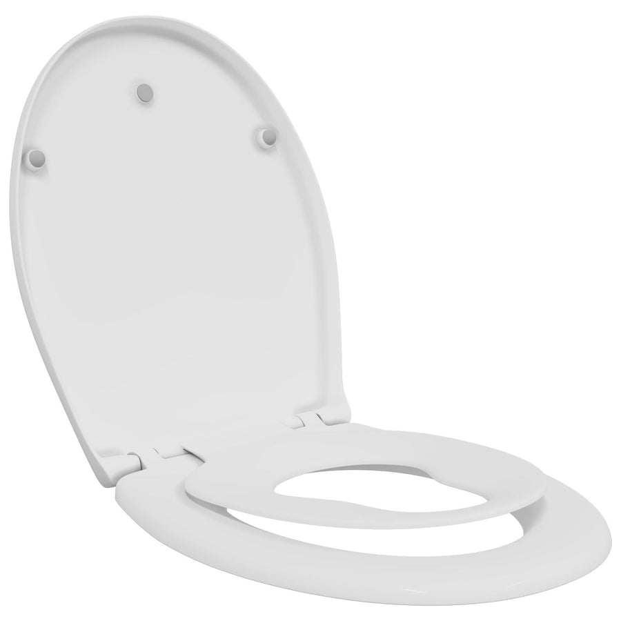 Familie Toiletbril Met Kindertoiletbril Snelle Release Duroplast Wit