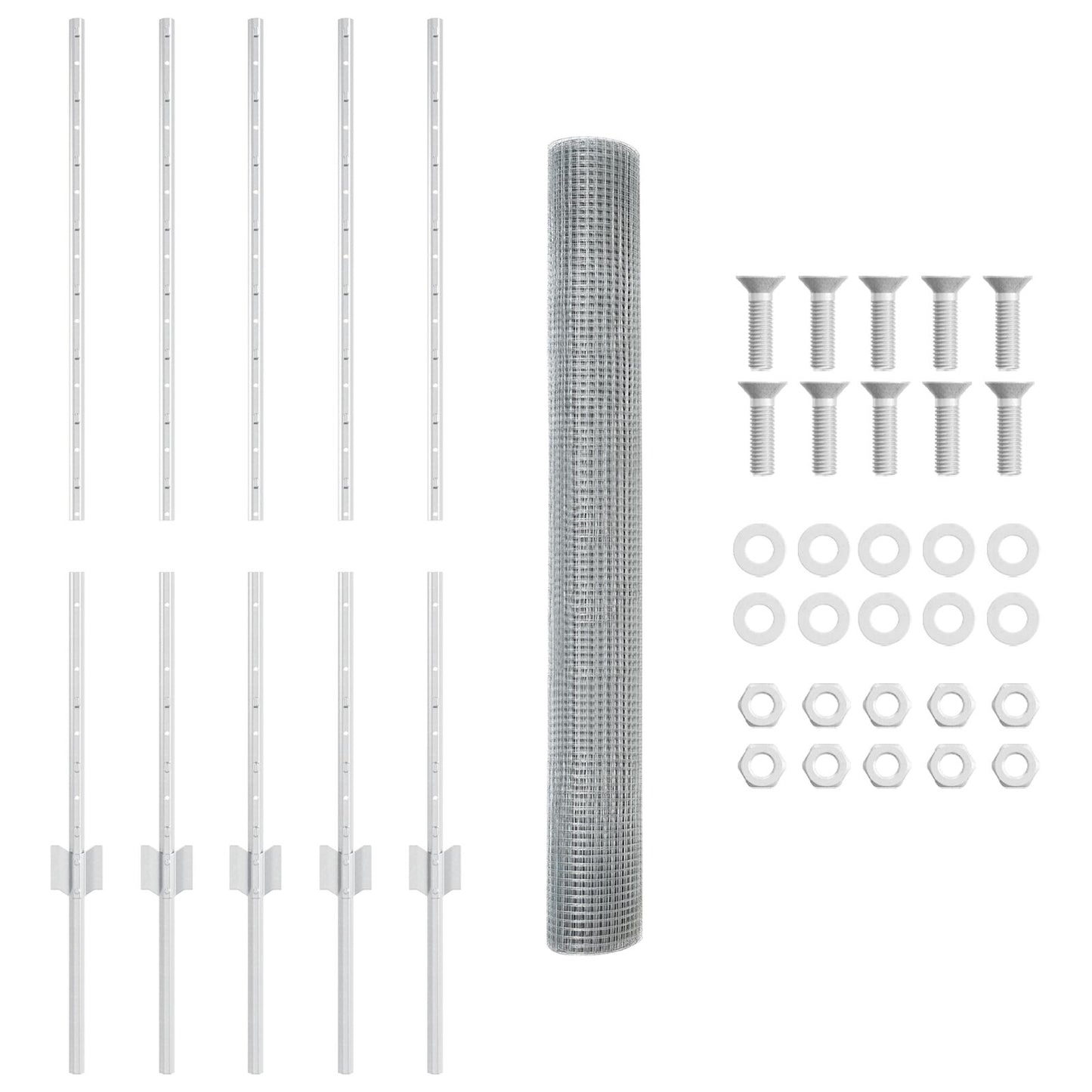 Tuinschutting Set Set Van 2 Gegalvaniseerd Staal 10 X 1 M