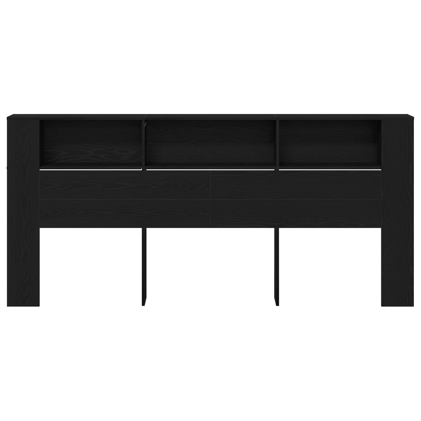 Hoofdbord Kast Zwart Eiken 220X18,5X104,5 Cm