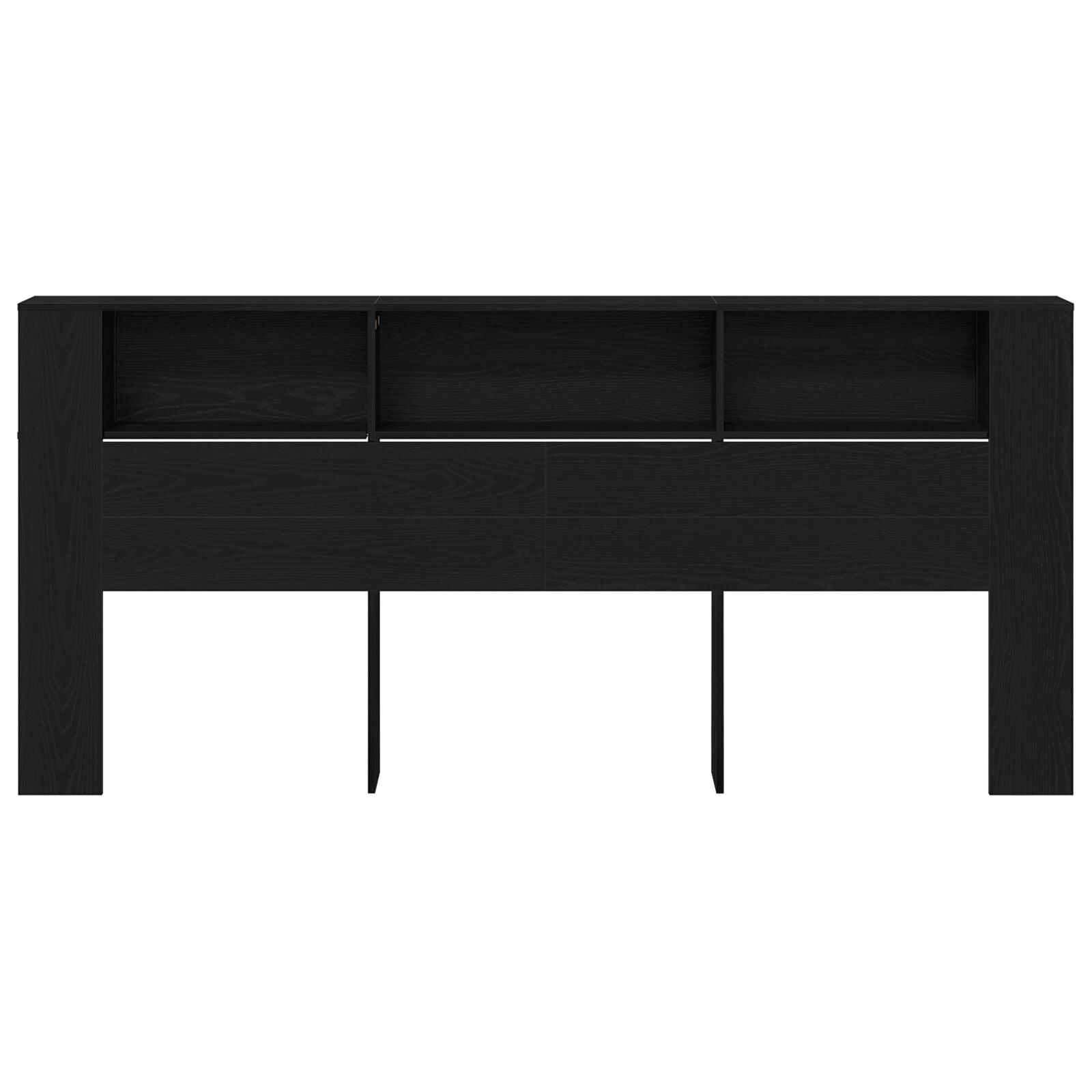 Hoofdbord Kast Zwart Eiken 220X18,5X104,5 Cm