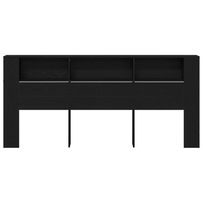 Hoofdbord Kast Zwart Eiken 220X18,5X104,5 Cm