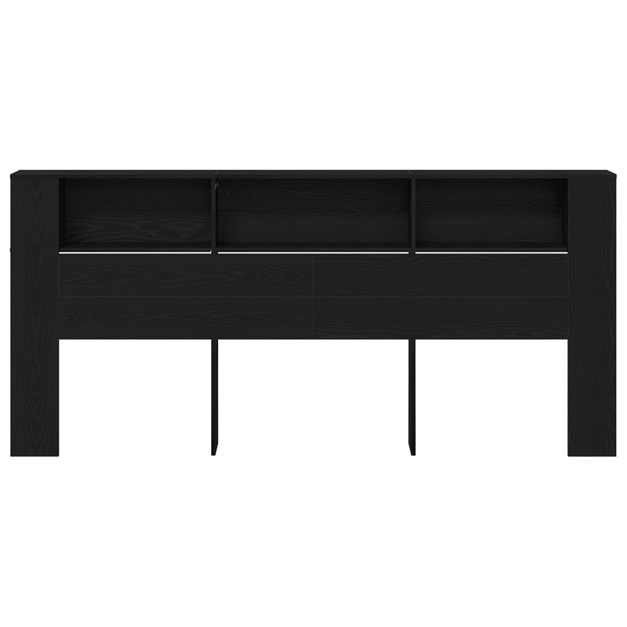Hoofdbord Kast Zwart Eiken 220X18,5X104,5 Cm