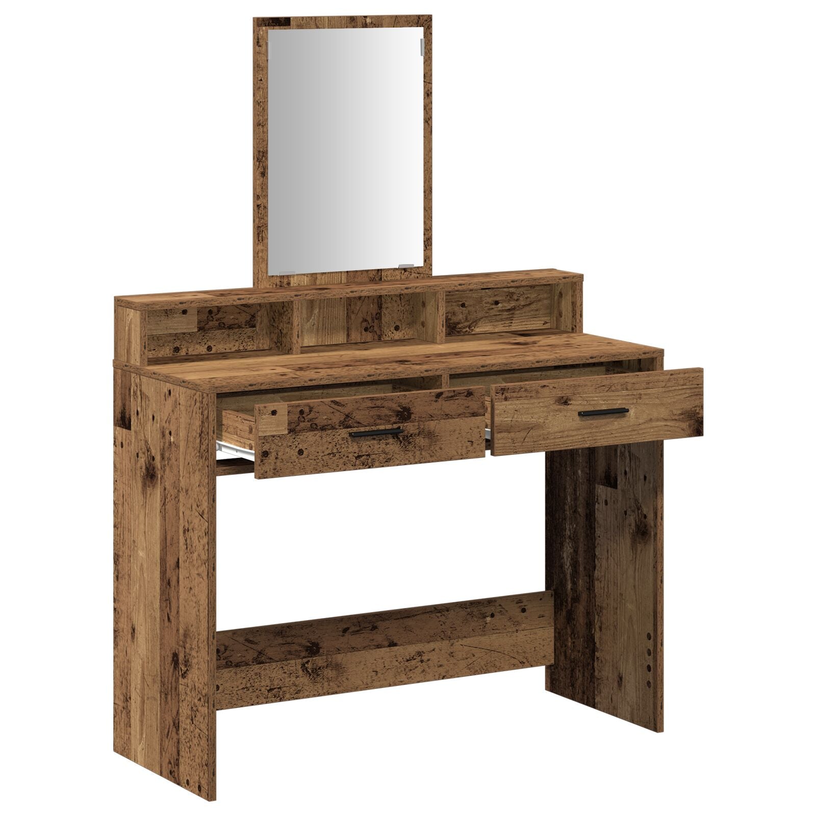 Kaptafel Met Lades 100 x 41 x 140 cm Oud hout