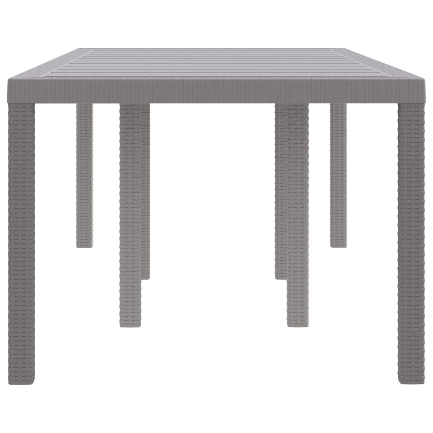 Tuin Tafel 200X100X73 Cm Poly Rattan Lichtgrijs 2 m