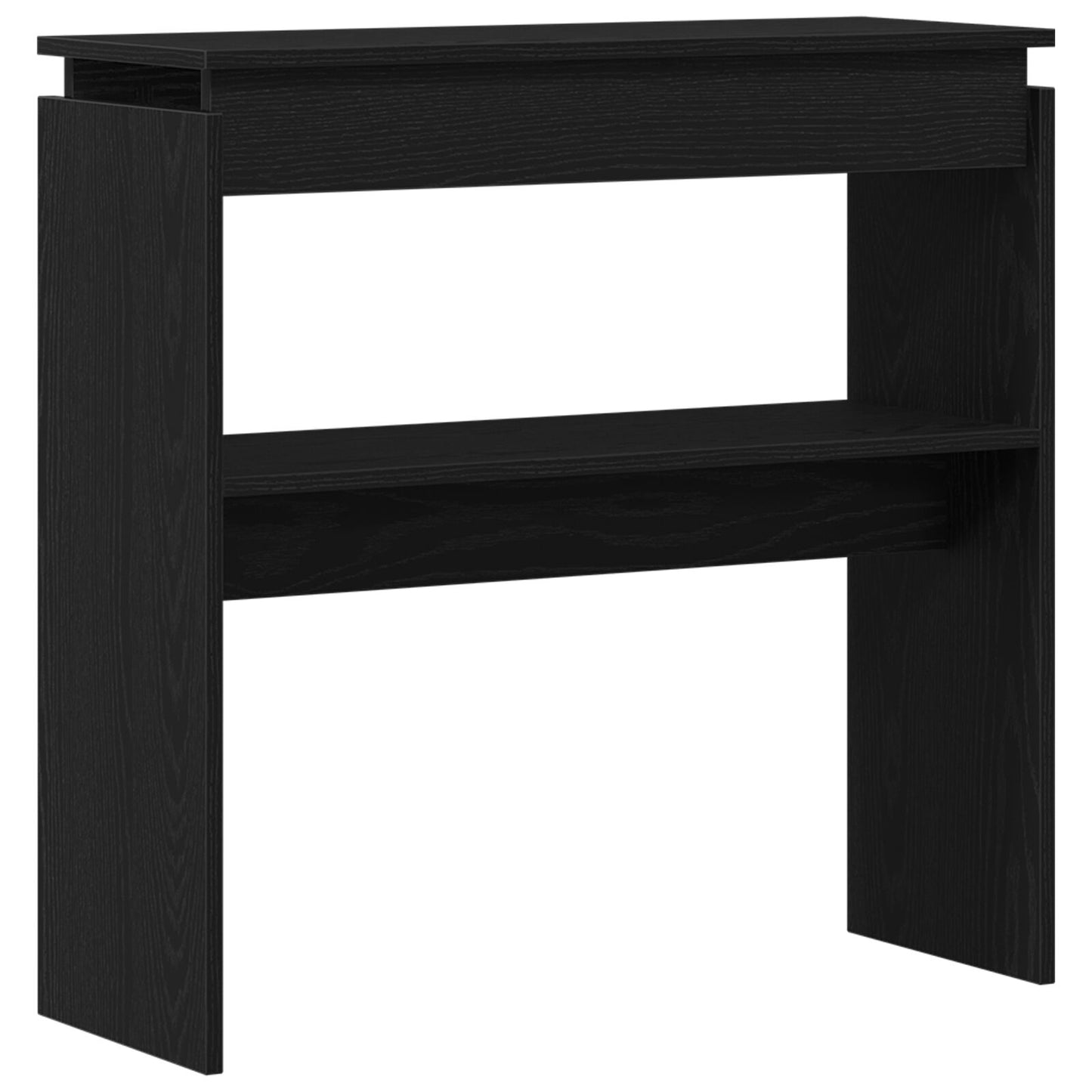 Console Tafel Gemaakt Van Hout Zwart eiken 80 x 30 x 80 cm