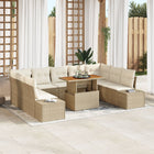 Tuinset poly rotan 10-delig beige