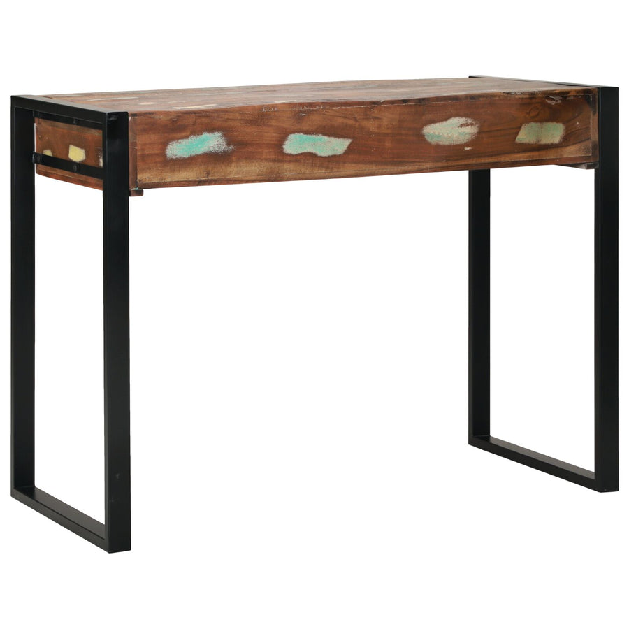 Kaptafel Met Spiegel Multicolor 100X50X75 Cm Massief Hout Gerecycled