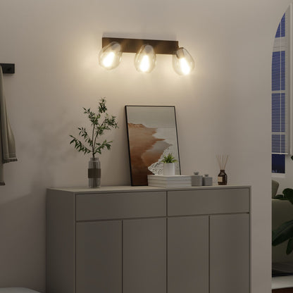 Plafondlamp Met Verstelbare Glazen Lampenkap In Antraciet, E27 3