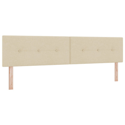 Hoofdbord Knopgestikt Stof Crème 200 cm Laag hoofdbord
