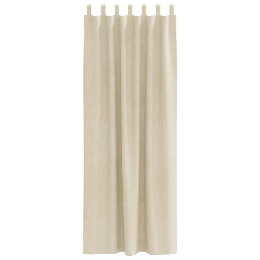 Blackout Gordijnen 2 Stuks Velours Crème 140 x 225 cm met hanglussen