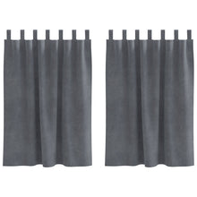 Zwarteout Gordijnen 2 Stuks Velvet Super Lichtgrijs 140 x 140 cm met ophanglussen