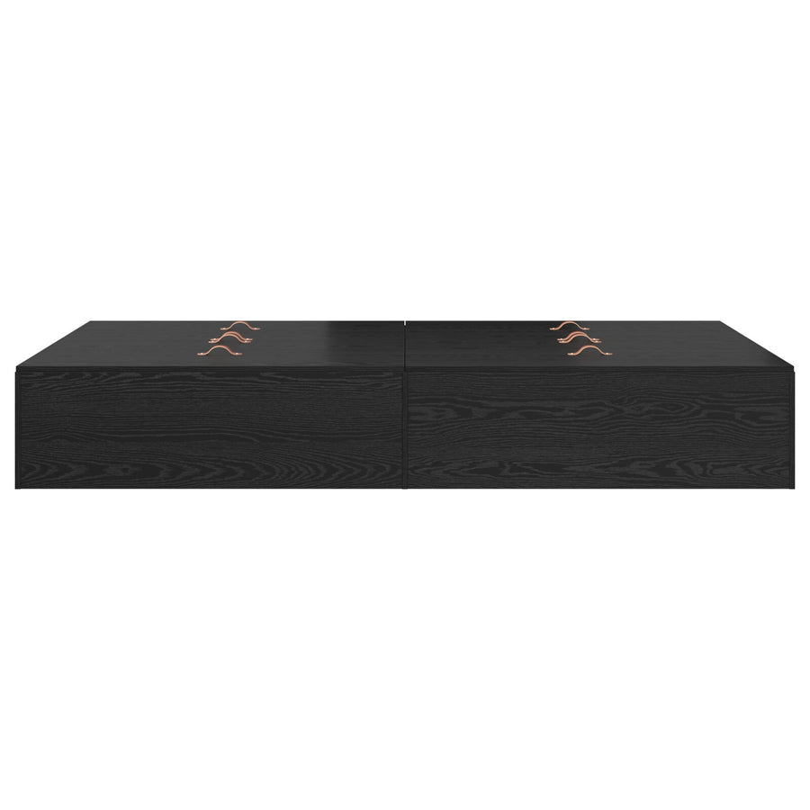 Bed Met Opslag Hout Standaard Tweepersoons Zwart Eiken 120 x 190 cm