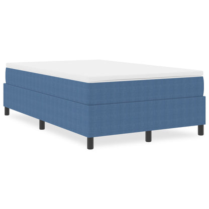 Boxspring Bed Klein Dubbel Corduroy Stof Blauw 120 x 190 cm