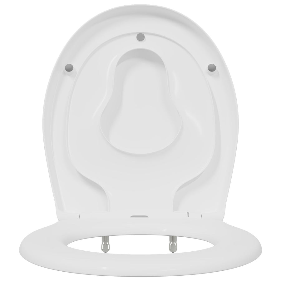 Familie Toiletbril Met Kindertoiletbril Snelle Release Duroplast Wit