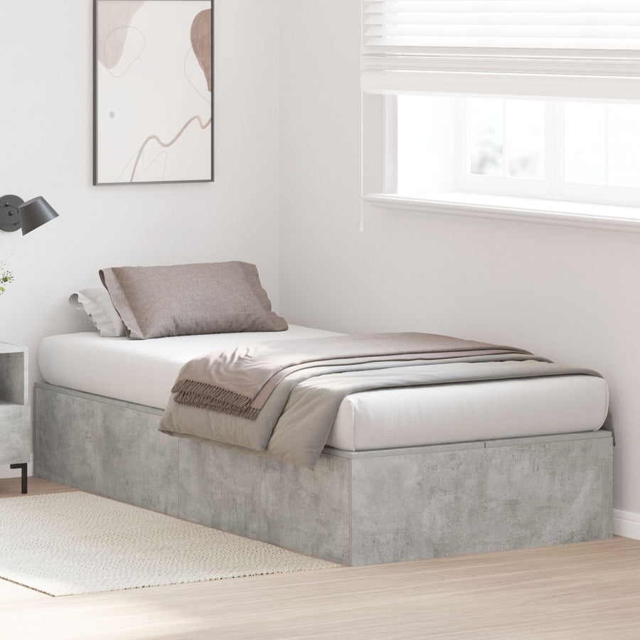 Bedframe Beton Eenpersoons Duurzaam Beton Grijs 80 x 200 cm