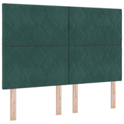 Hoofdbord 140x40x7 cm donkergroen fluweel