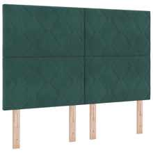 Hoofdbord Diamantblok Ontwerp Donkergroen 140 cm Fluweel