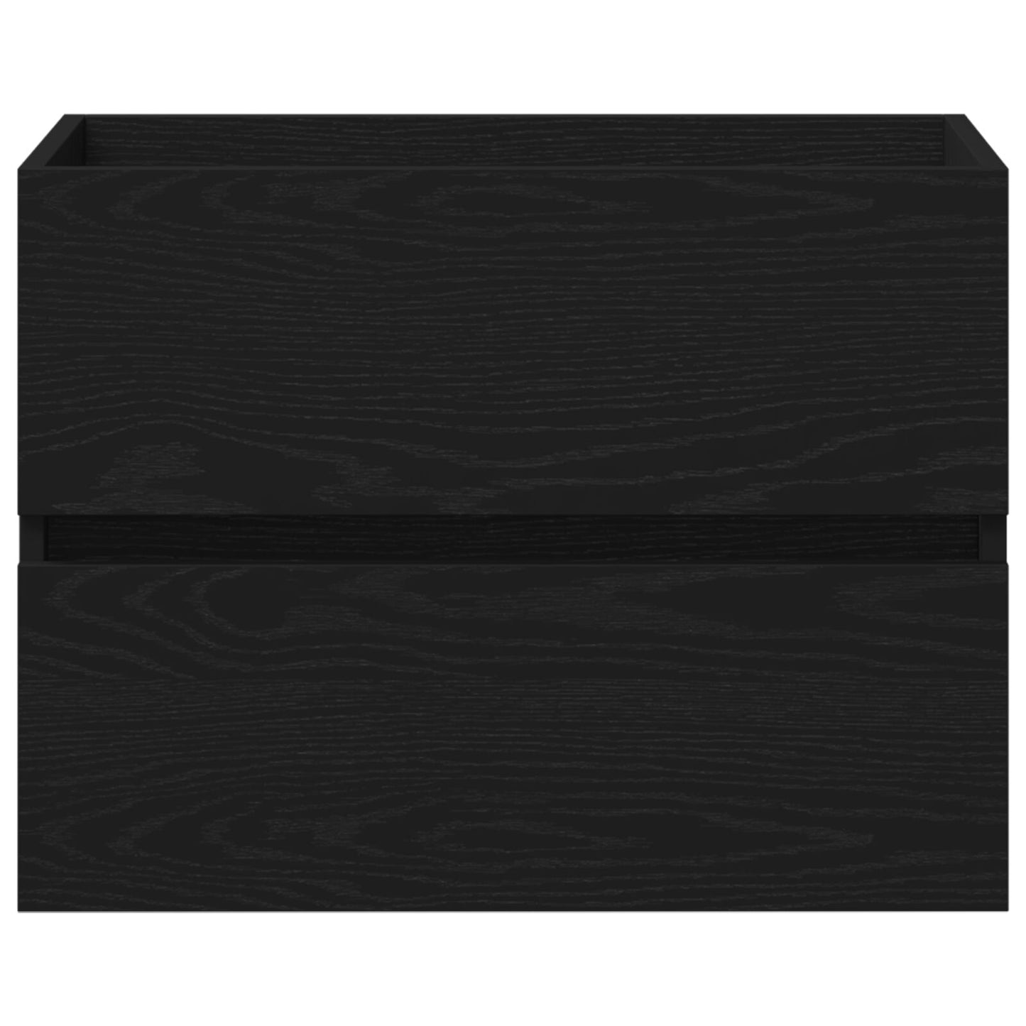 Waskast Met Ingebouwde Wastafel Zwart Eiken Engineered Hout,  Waskast Zwart Eiken 60X38,5X45 Cm Engineered Hout