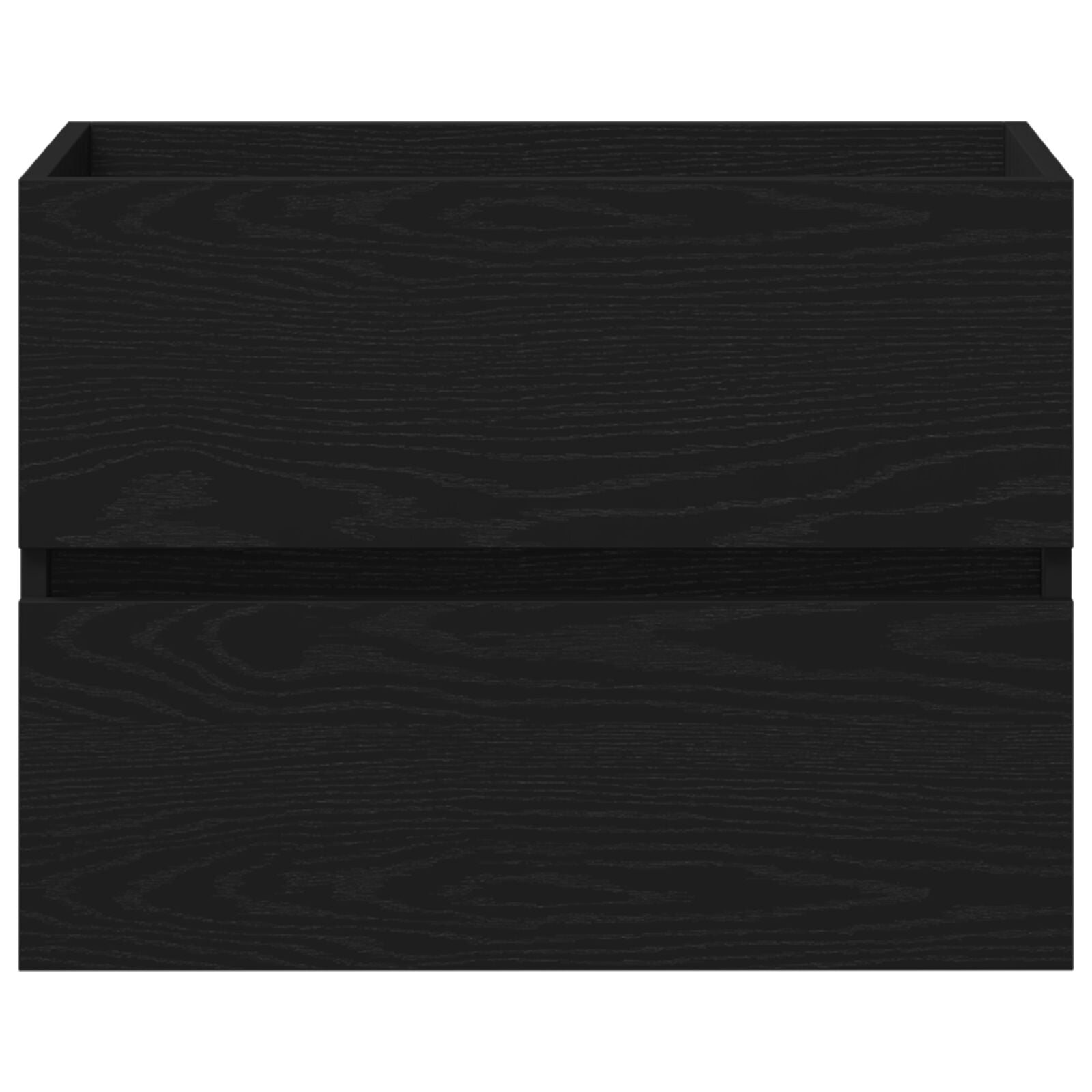 Waskast Met Ingebouwde Wastafel Zwart Eiken Engineered Hout,  Waskast Zwart Eiken 60X38,5X45 Cm Engineered Hout
