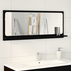 Mirror Shelf Black Oak 90 x 10.5 x 37 cm Engineered wood