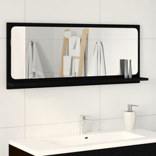 Badkamerspiegel Zwart Eiken 90X10,5X37 Cm Samengesteld Hout