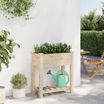 Tuinbak Met Plank 71X37X76 Cm Massief Vurenhout 71 x 37 x 76.5 cm