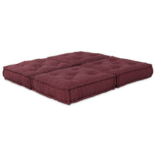 Modulaire Poefs 2 Stuks Stof Bordeauxrood 70 x 70 x 36 cm 2x lounge
