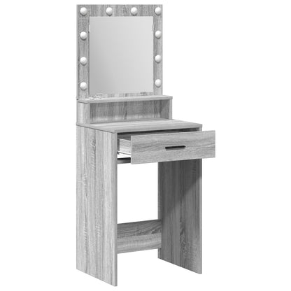 Kaptafel Met Led-Lampen 50 x 41 x 135 cm Grijs sonoma