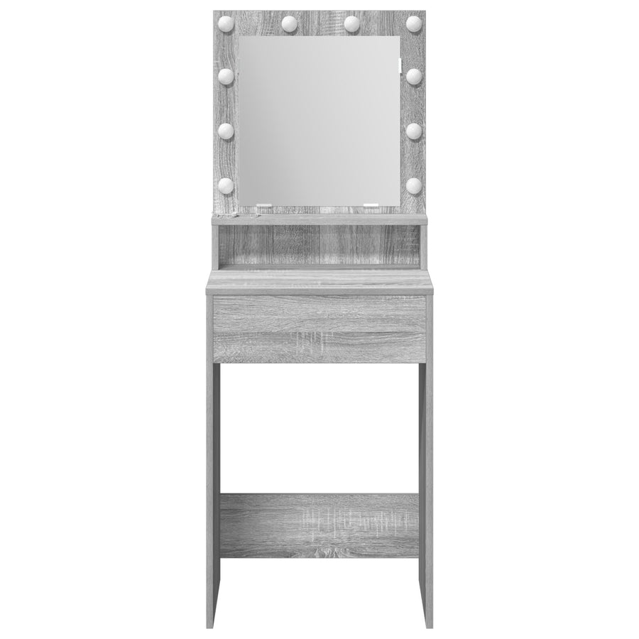 Kaptafel Met Led Lichten In - Grey Sonoma 50 x 41 x 135 cm