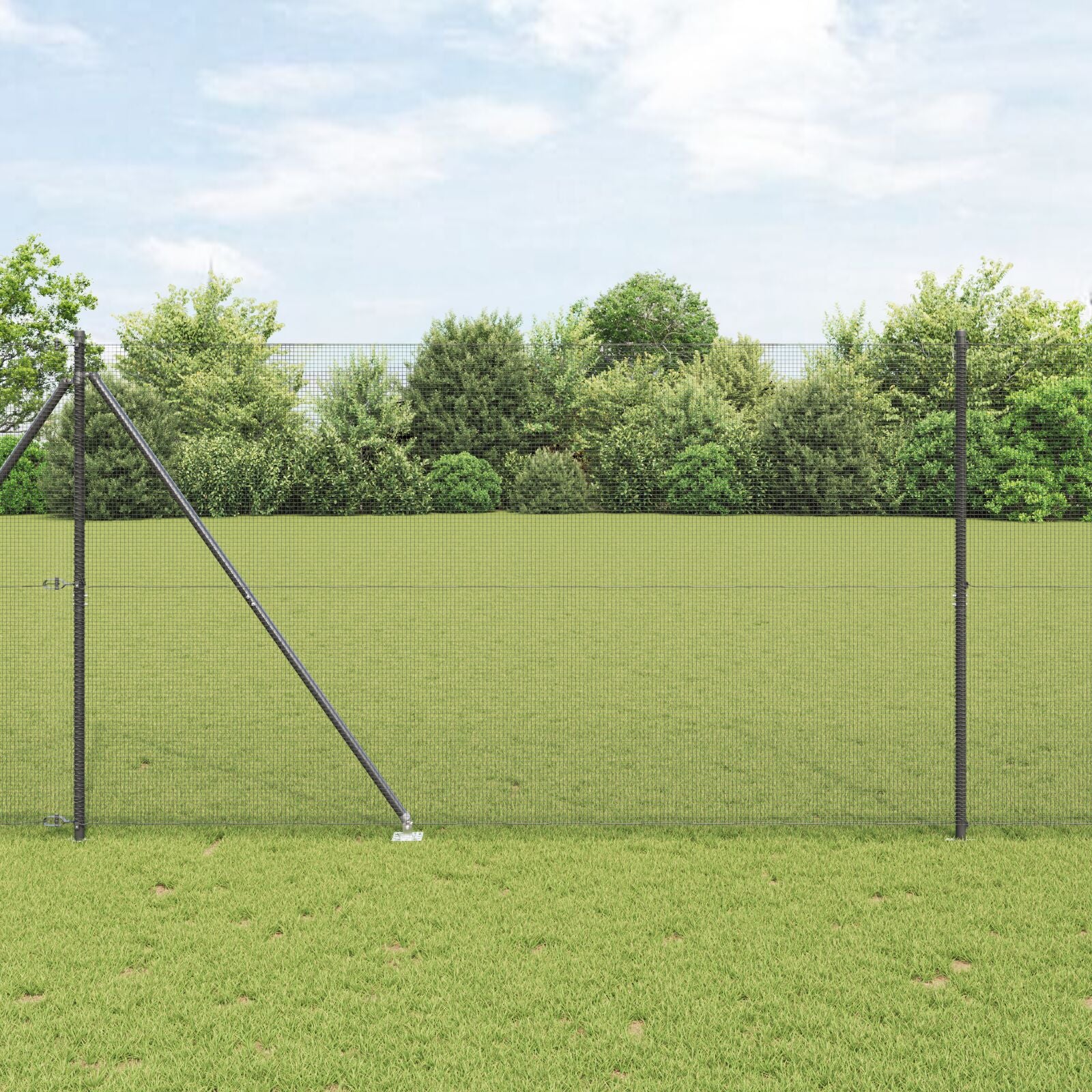 Gelast Draadhek Met 13 Spijker Posts Grijs 1.6X25 M Staal Gegalvaniseerd Staal