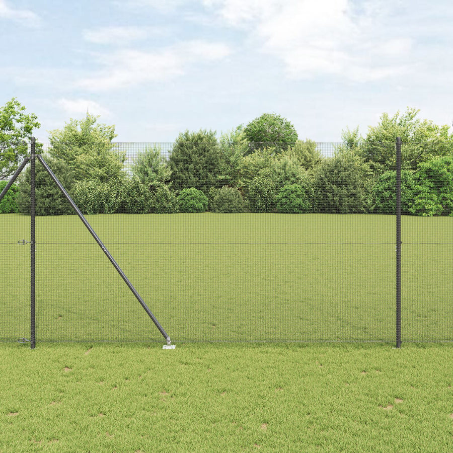 Gelast Draadhek Met 13 Spijker Posts Grijs 1.6X25 M Staal Gegalvaniseerd Staal