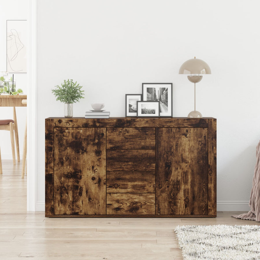 Dressoir Bewerkt Hout 120 X 36 X 69 Cm Dressoir