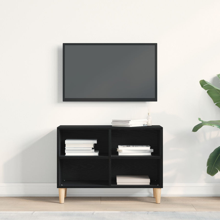 En Tv-Kast - 69.5X30X50 Cm, Gemaakt Van Bewerkt Hout 69.5 cm Zwarte eik
