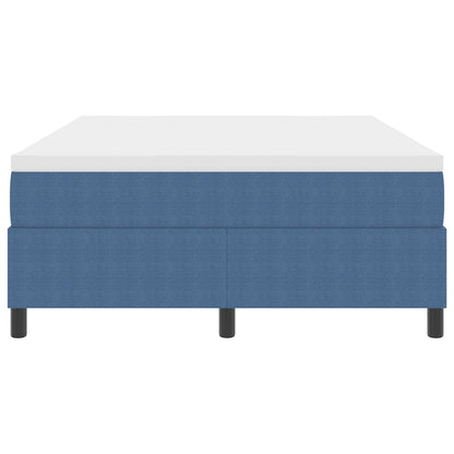 Boxspringbed Met Matras Blauw 140X200 Cm Corduroy Stof