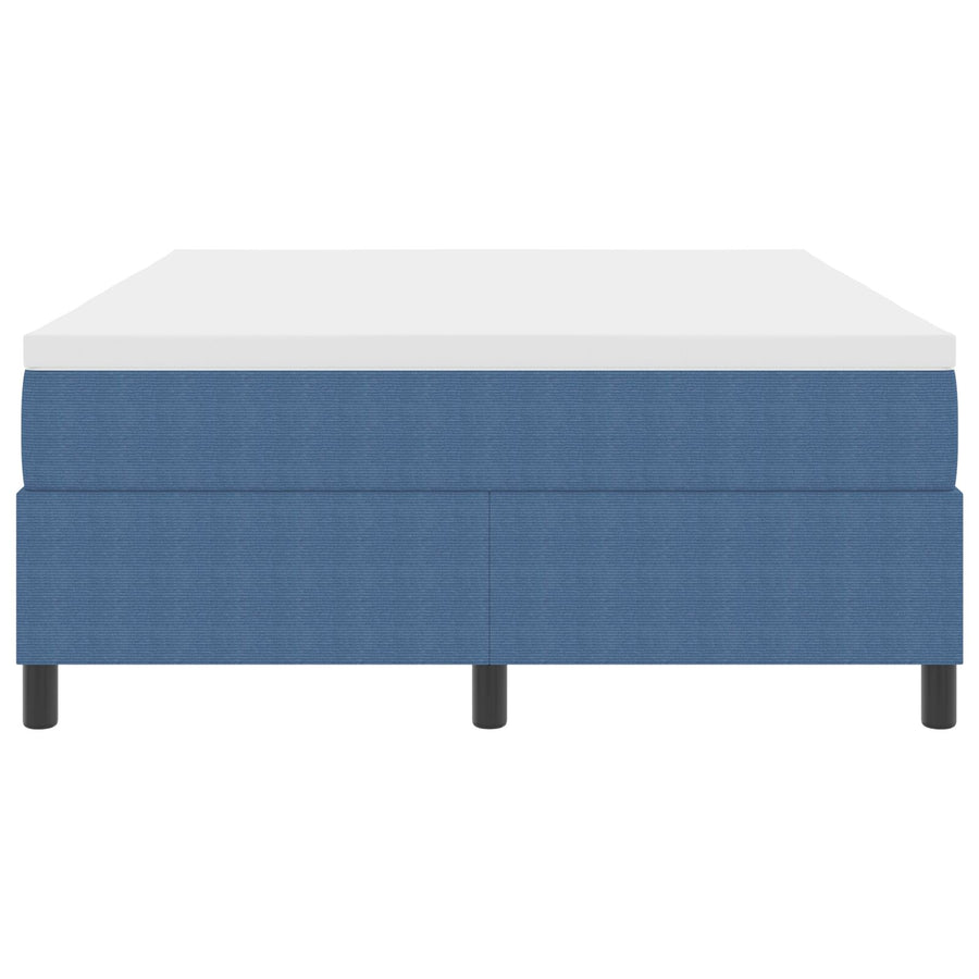 Boxspringbed Met Matras Blauw 140X200 Cm Corduroy Stof