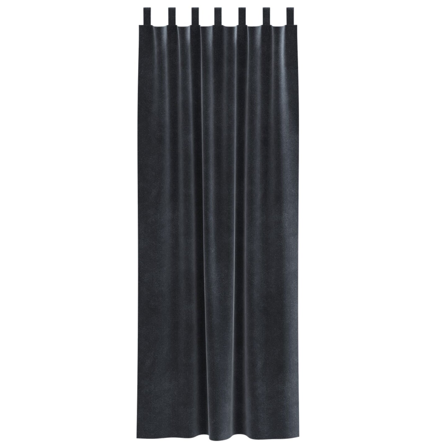 Zwart-Out Gordijnen 2 Stuks Fluweel Donkergrijs 140 x 225 cm met ophanglussen