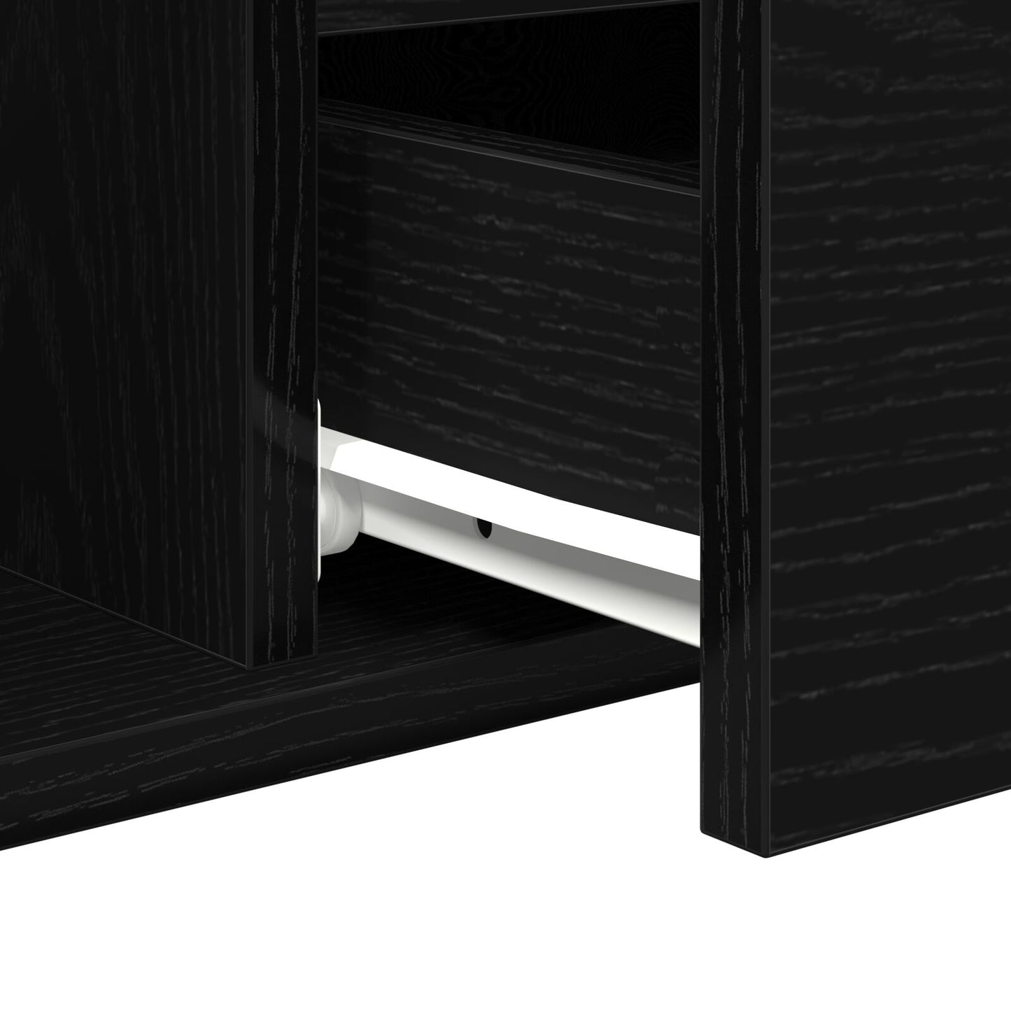 Salontafel 90X49X45 Cm Bewerkt Hout Zwart eiken